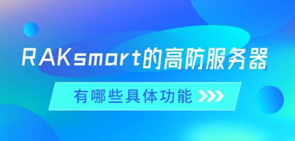 RAKsmart的高防服務器有哪些具體功能?